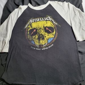 Metallica 2017 Concert Tour Graphic Tee Quater Sleeve  Large